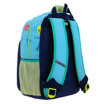 Mochila Chenson Disney Monsters at Work modelo AUFTER color azul tamaño KINDER