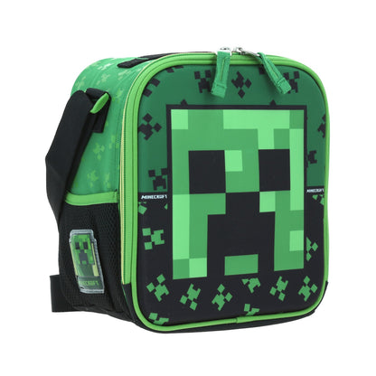 Lonchera Chenson Minecraft modelo DUPPER color verde con negro