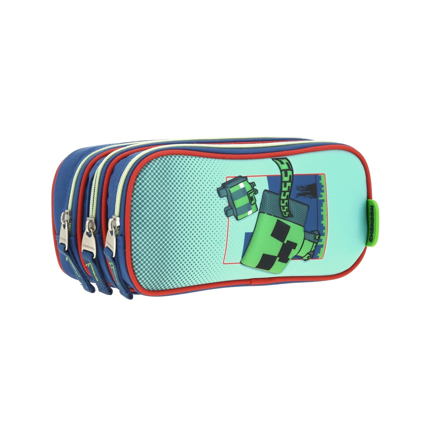 Lapicera Chenson Minecraft modelo BLIPER color azul con verde