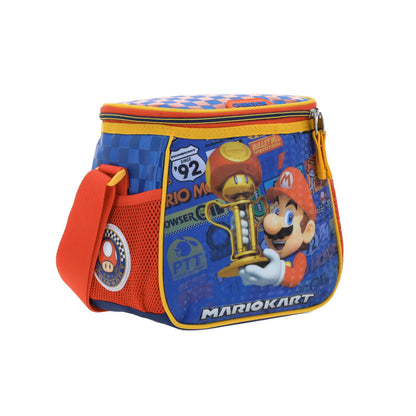 Lonchera Chenson Super Mario Bros modelo VELOZ color azul con naranja y amarillo