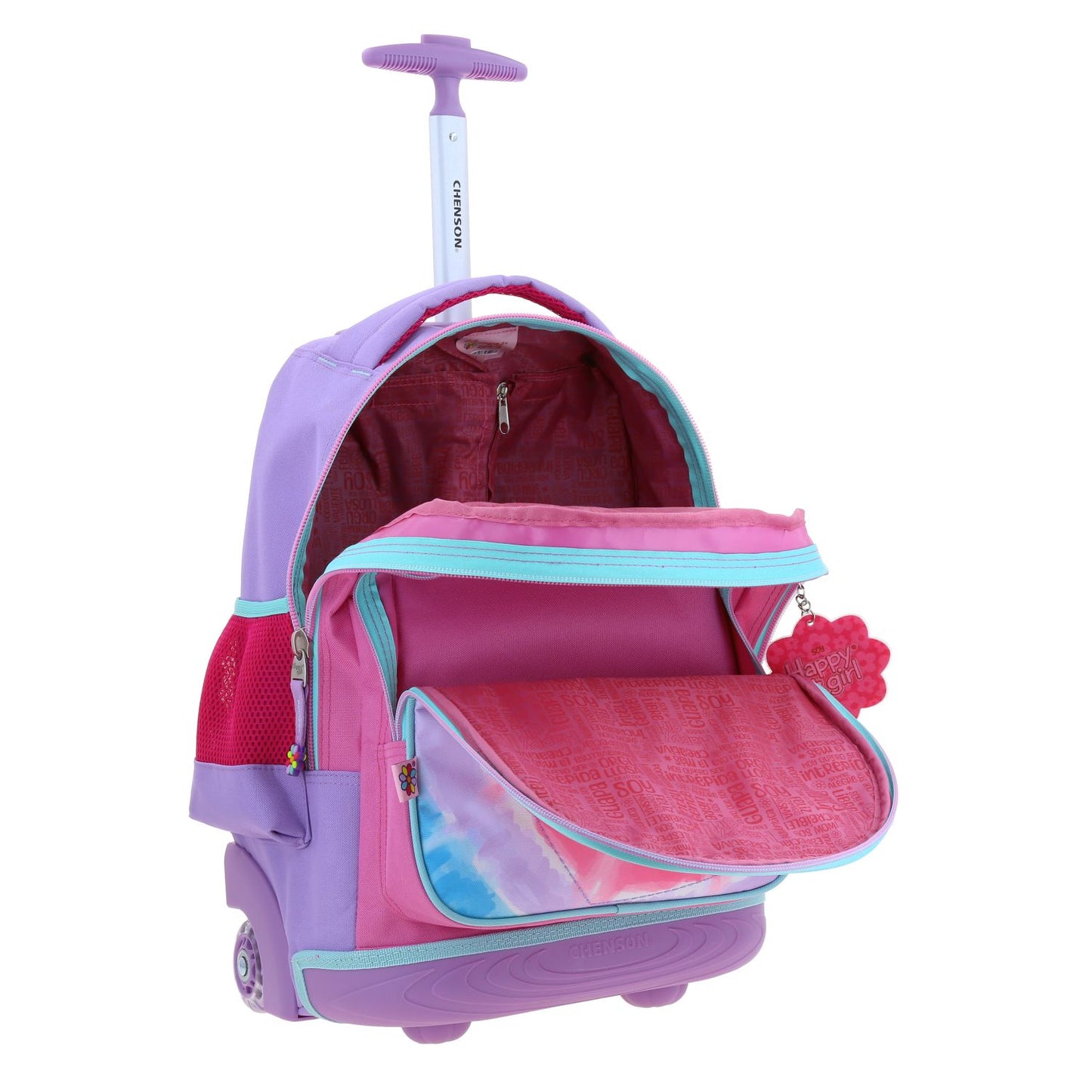 Mochila Chenson Happy Girl modelo LILI color rosa con RUEDAS