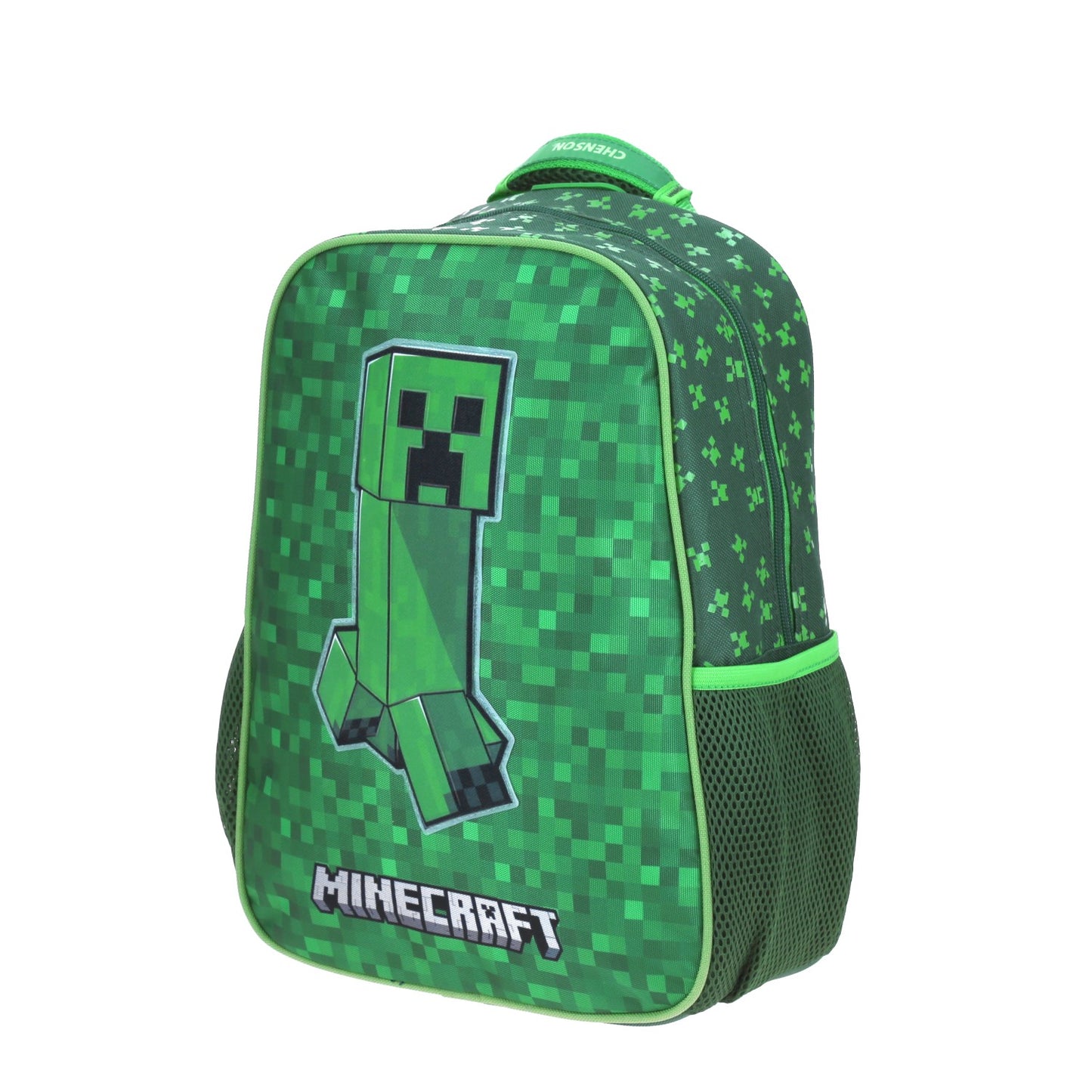 Mochila Chenson Minecraft modelo BROCK color verde tamaño KINDER