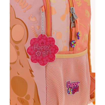 Mochila Chenson Happy Girl modelo KIPAW color naranja rosado