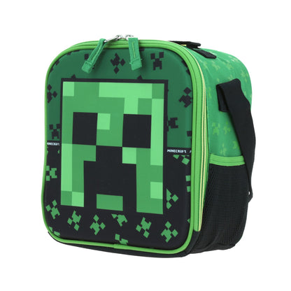 Lonchera Chenson Minecraft modelo DUPPER color verde con negro