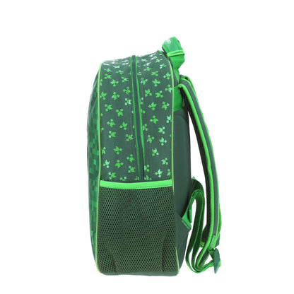 Mochila Chenson Minecraft modelo BROCK color verde tamaño KINDER