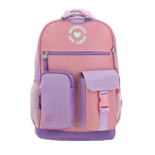 Mochila Chenson Happy Girl modelo GRADIENT color rosa con lila