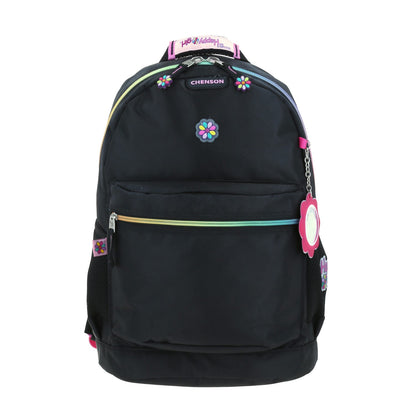 Mochila Chenson Happy Girl modelo ALELY color negro con rosa