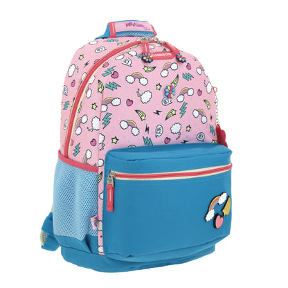 Mochila Chenson Happy Girl modelo POPT color azul con rosa