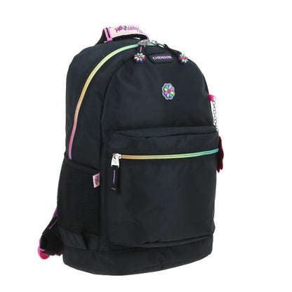 Mochila Chenson Happy Girl modelo ALELY color negro con rosa