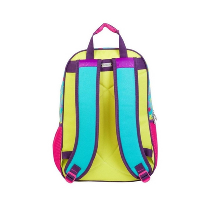 Mochila Chenson Chángolos modelo KILA color azul con rosa y amarillo