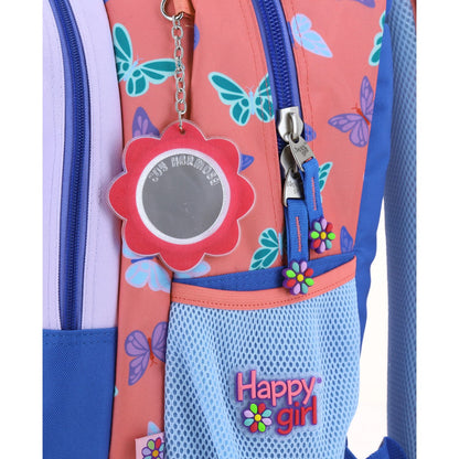 Mochila Chenson Happy Girl modelo BUTER color lila con azul y rosa