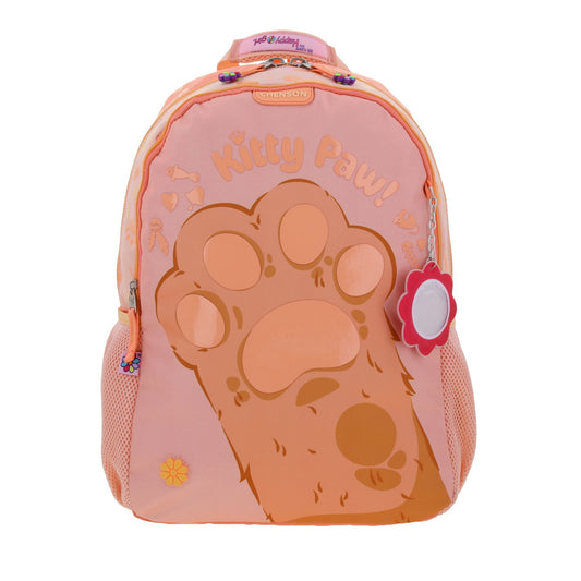 Mochila Chenson Happy Girl modelo KIPAW color naranja rosado