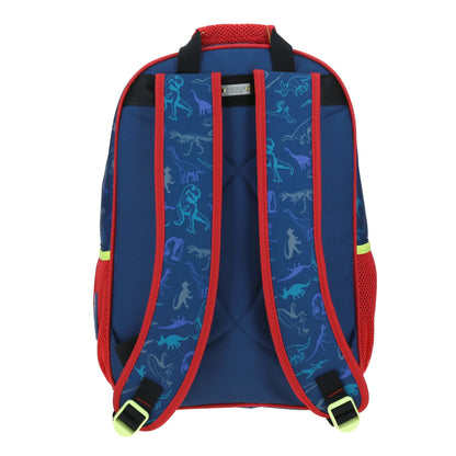 Mochila Chenson modelo T-Rex MATI color azul con rojo