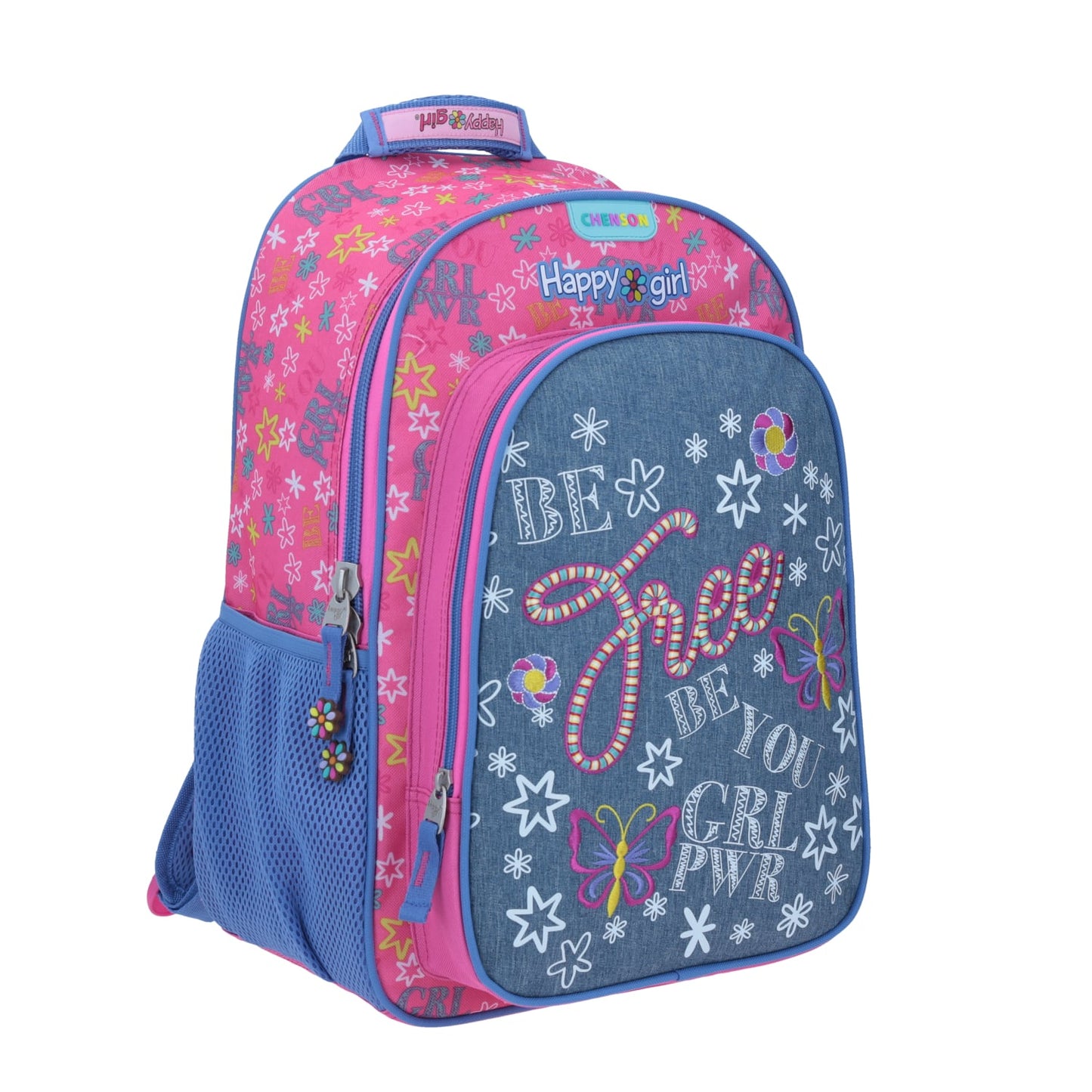 Mochila Chenson Happy Girl modelo ATORY color azul con rosa