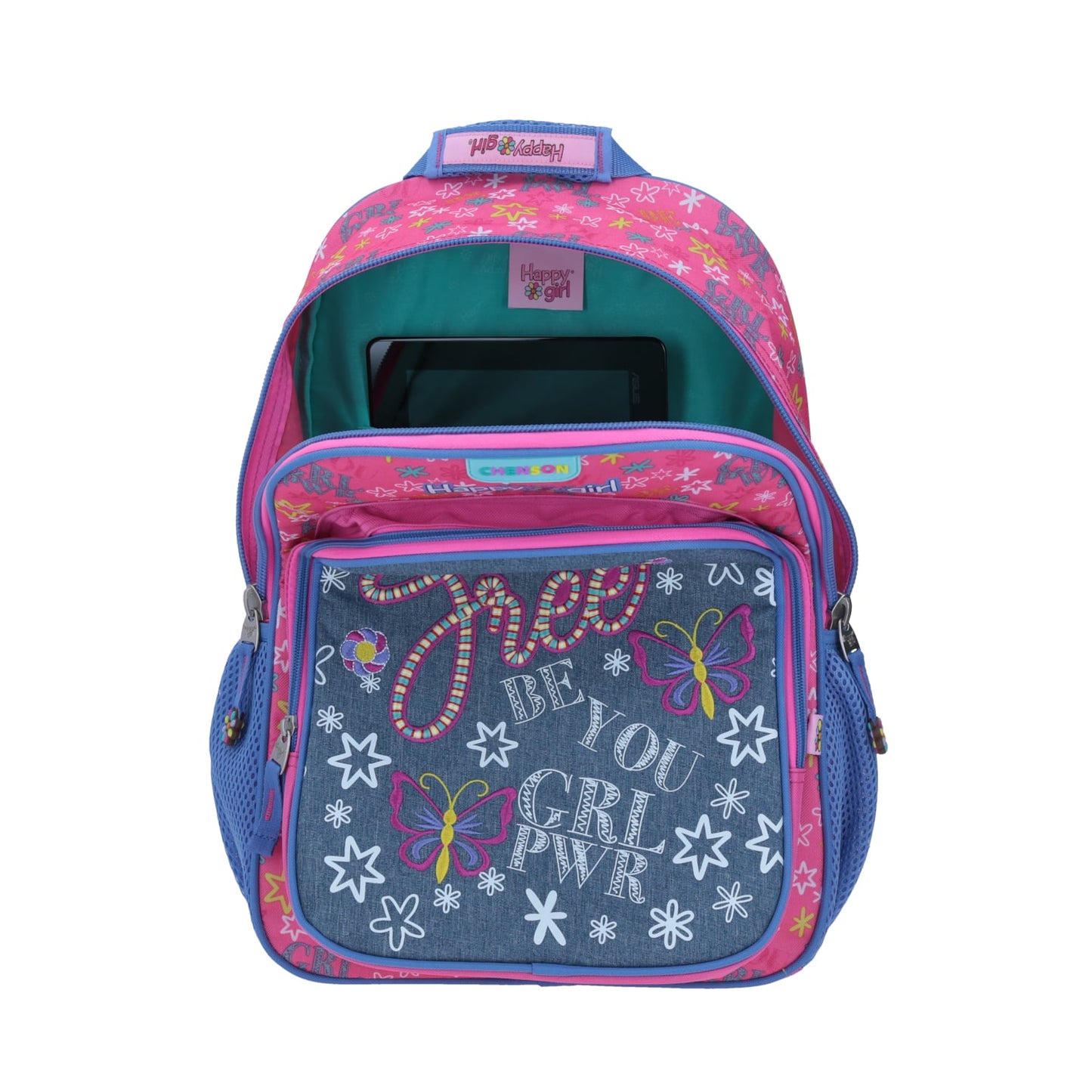 Mochila Chenson Happy Girl modelo ATORY color azul con rosa