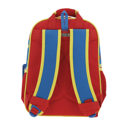 Mochila Chenson Super Mario Bros modelo MUSH color azul con rojo tamaño KINDER