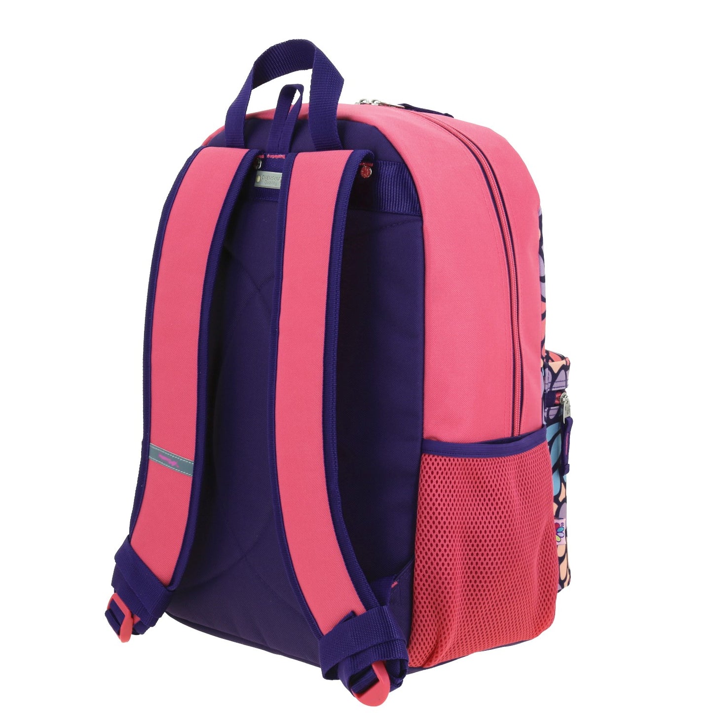 Mochila Chenson Happy Girl modelo TENCIA color rosa con lila, azul y amarillo