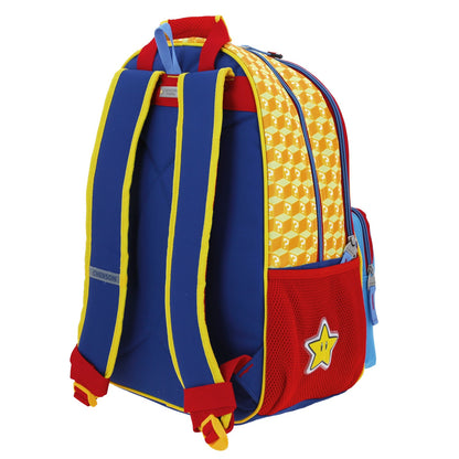 Mochila Chenson Super Mario Bros modelo ETHIAN color azul con rojo y amarillo