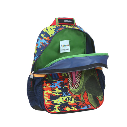 Mochila Chenson modelo T-Rex NORCA multicolor tamaño KINDER