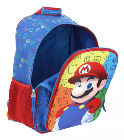 Mochila Chenson Super Mario Bros modelo PLAYBA color azul