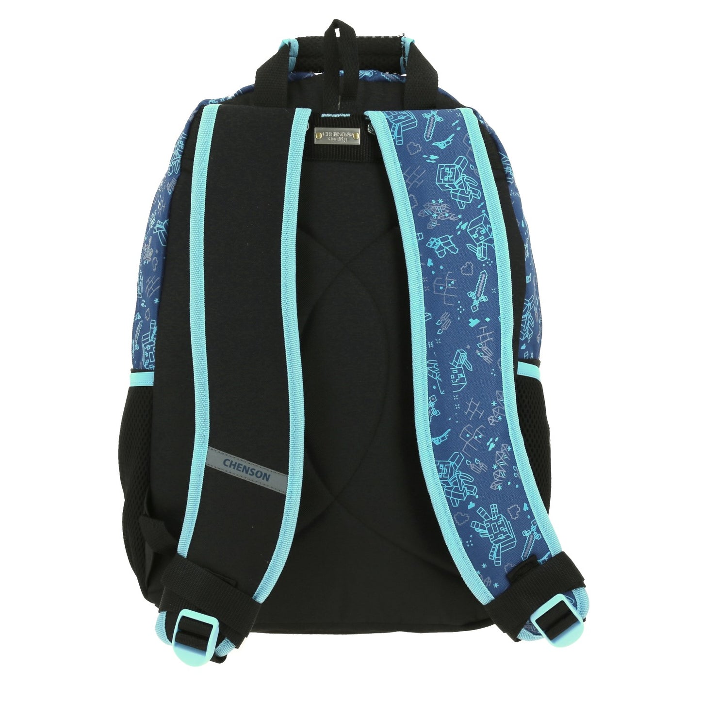 Mochila Chenson Minecraft modelo WUNDER color azul con negro