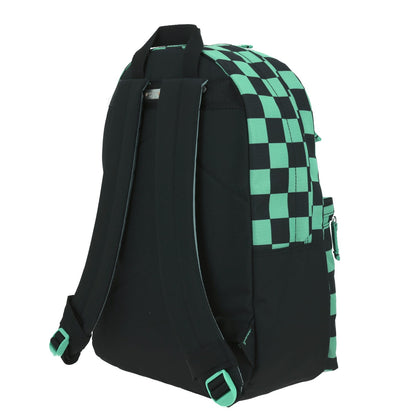 Mochila Chenson 1818 colors modelo COLORS24 color negro con cuadros verdes