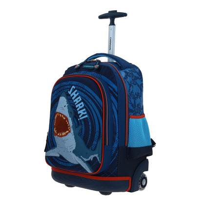 Mochila Chenson Original modelo SHARKY con RUEDAS color azul