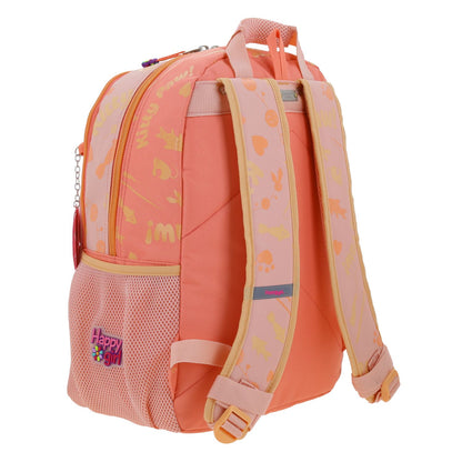 Mochila Chenson Happy Girl modelo KIPAW color naranja rosado