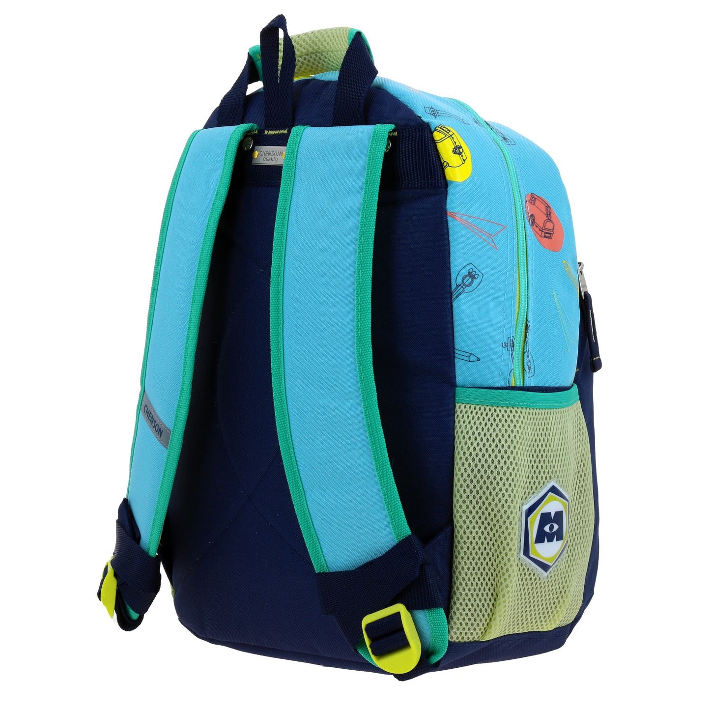 Mochila Chenson Disney Monsters at Work modelo AUFTER color azul tamaño KINDER