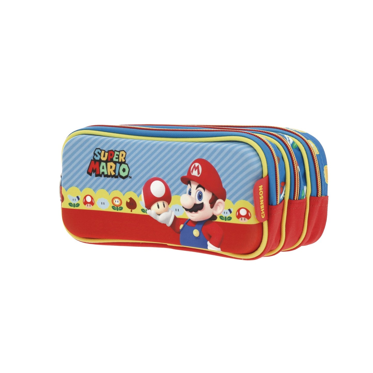 Lapicera Chenson Super Mario Bros modelo MUSH color rojo con azul y amarillo