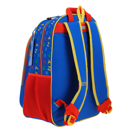 Mochila Chenson Super Mario Bros modelo AURY color azul con rojo