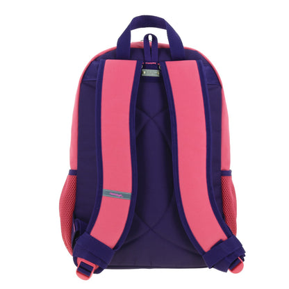 Mochila Chenson Happy Girl modelo TENCIA color rosa con lila, azul y amarillo