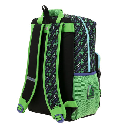 Mochila Chenson Minecraft modelo BINIT color negro con verde