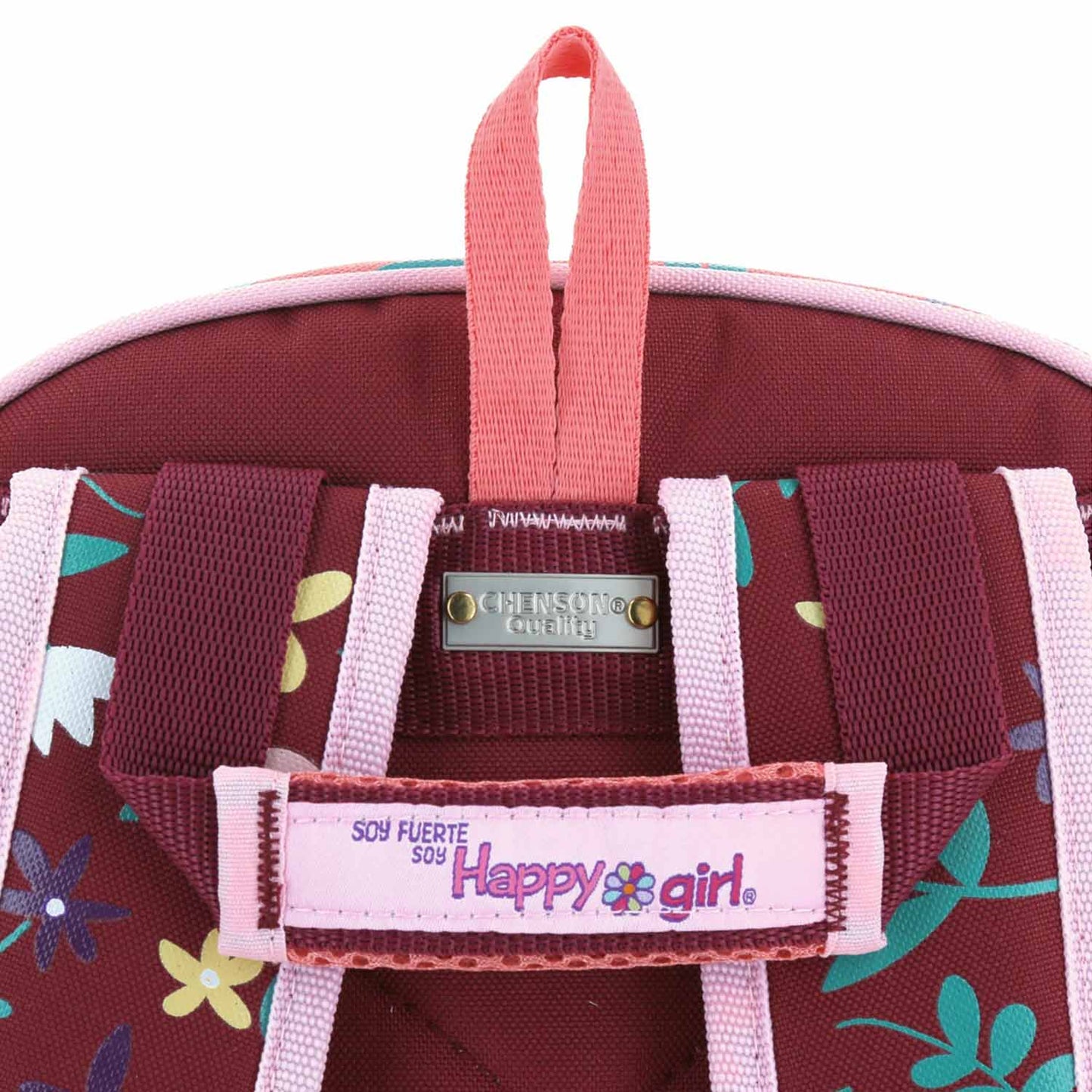 Mochila Chenson Happy Girl modelo MANICO color rosa con verde