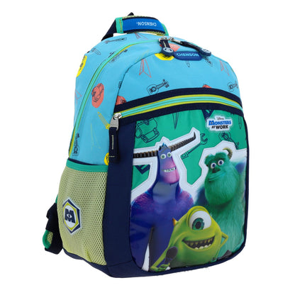 Mochila Chenson Disney Monsters at Work modelo AUFTER color azul tamaño KINDER