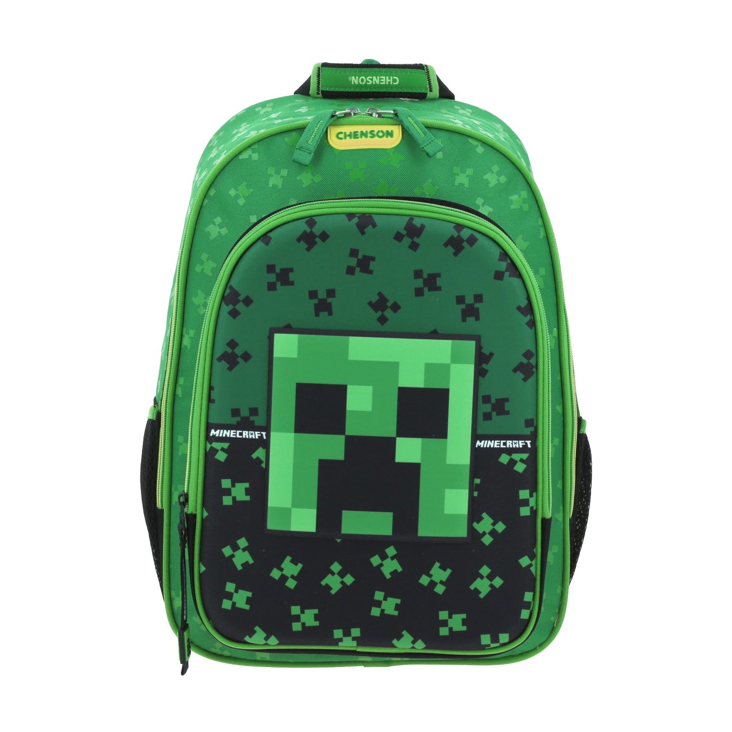 Mochila Chenson Minecraft modelo DUPPER color verde con negro