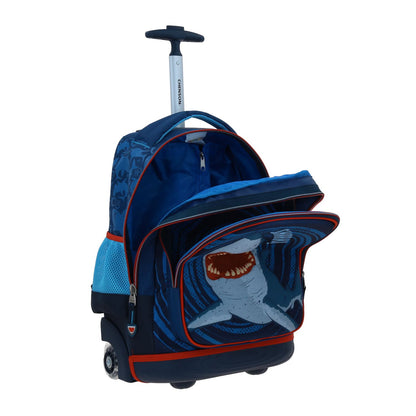 Mochila Chenson Original modelo SHARKY con RUEDAS color azul