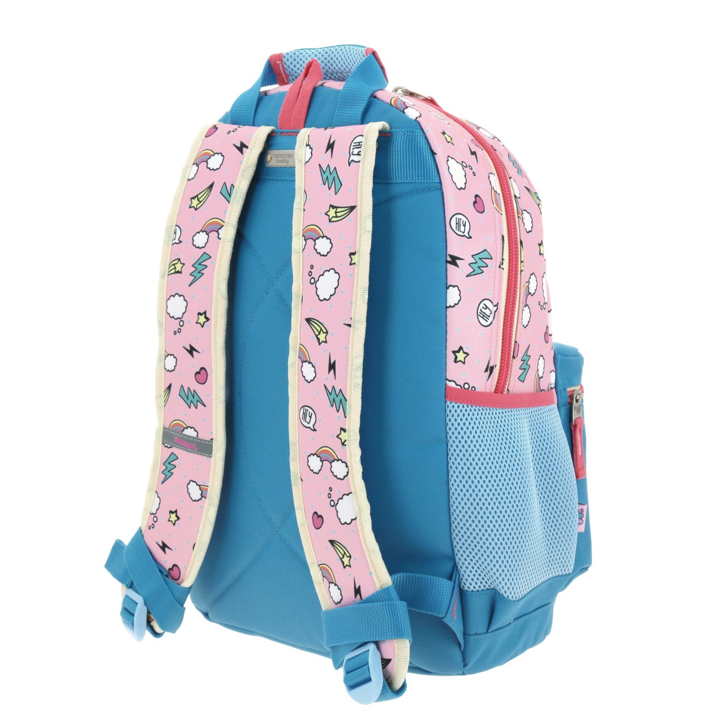 Mochila Chenson Happy Girl modelo POPT color azul con rosa