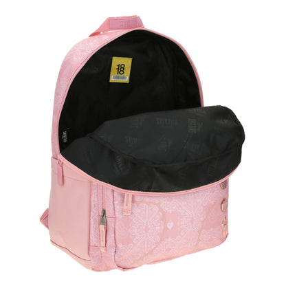 Mochila Chenson 1818 Disney Villanas modelo LELLERED color rosa