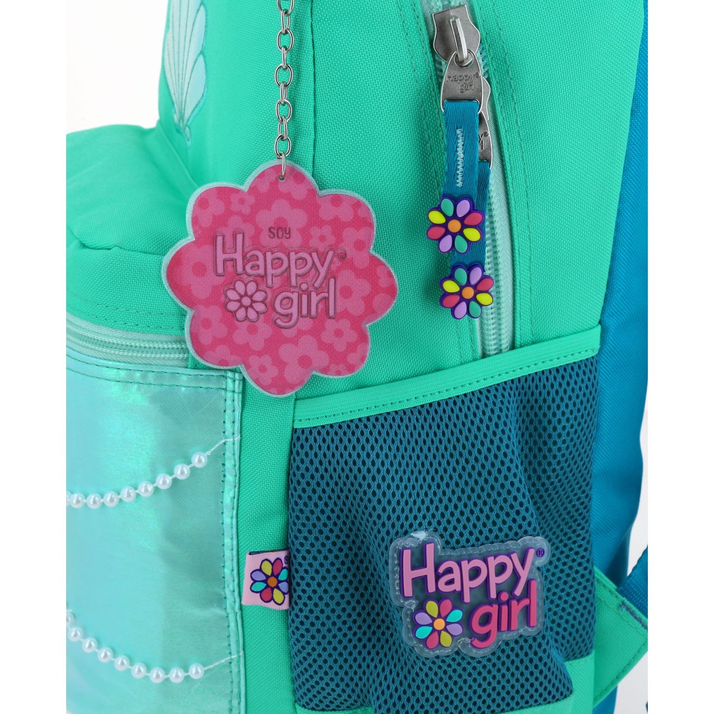 Mochila Chenson Happy Girl modelo SHELLISH color verdeazul