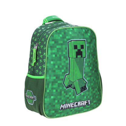 Mochila Chenson Minecraft modelo BROCK color verde tamaño KINDER