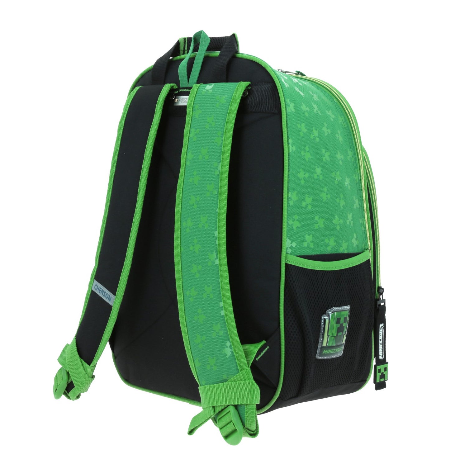 Mochila Chenson Minecraft modelo DUPPER color verde con negro