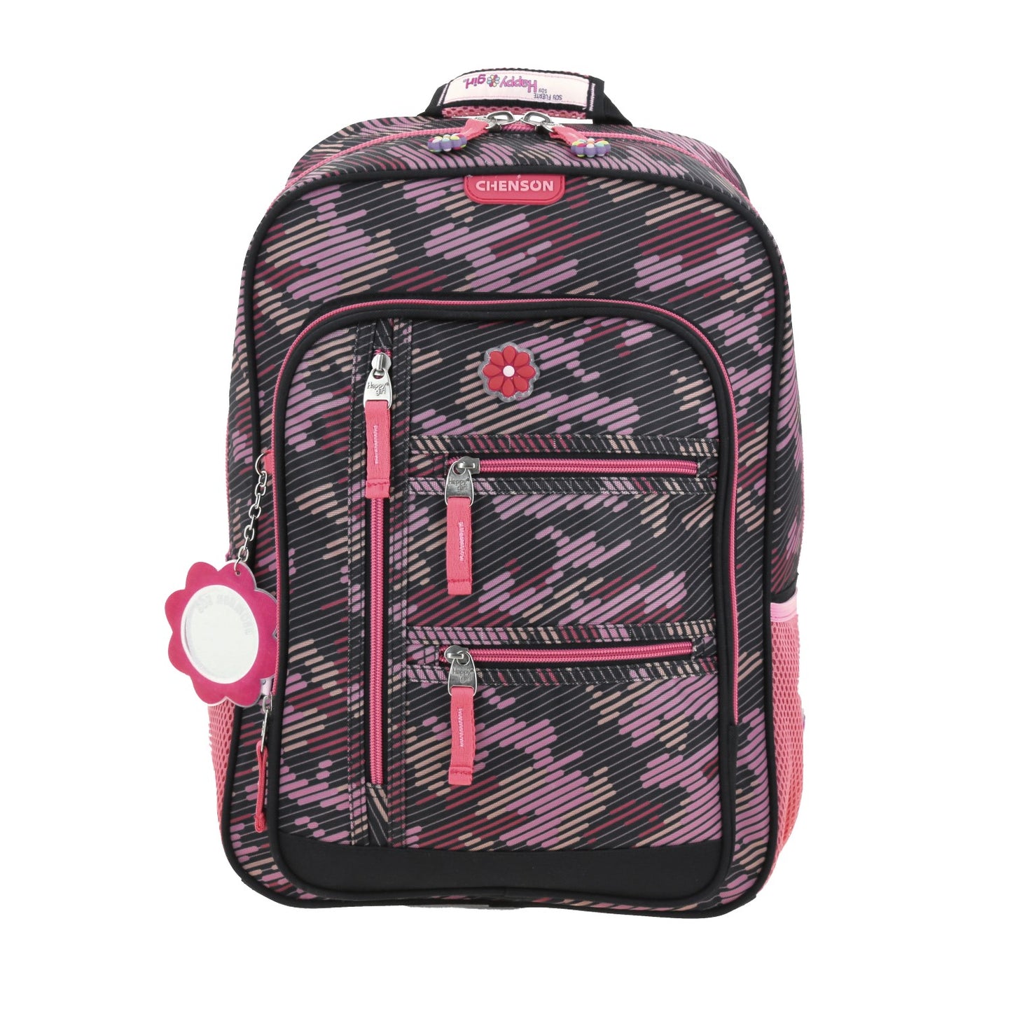 Mochila Chenson Happy Girl modelo BESY color rosa con negro