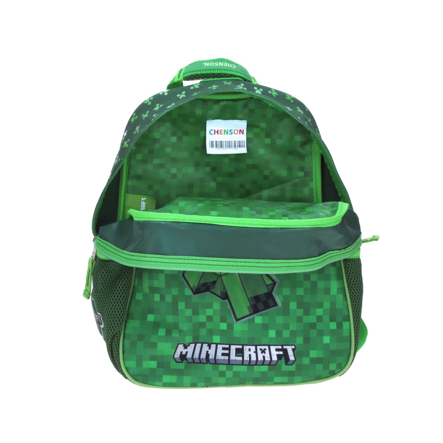 Mochila Chenson Minecraft modelo BROCK color verde tamaño KINDER