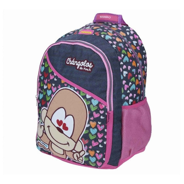 Mochila Chenson Chángolos modelo DETILO color morado con rosa